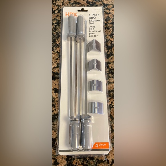 New 4 pack stainless steel BBQ skewer set by HDX - Picture 1 of 1